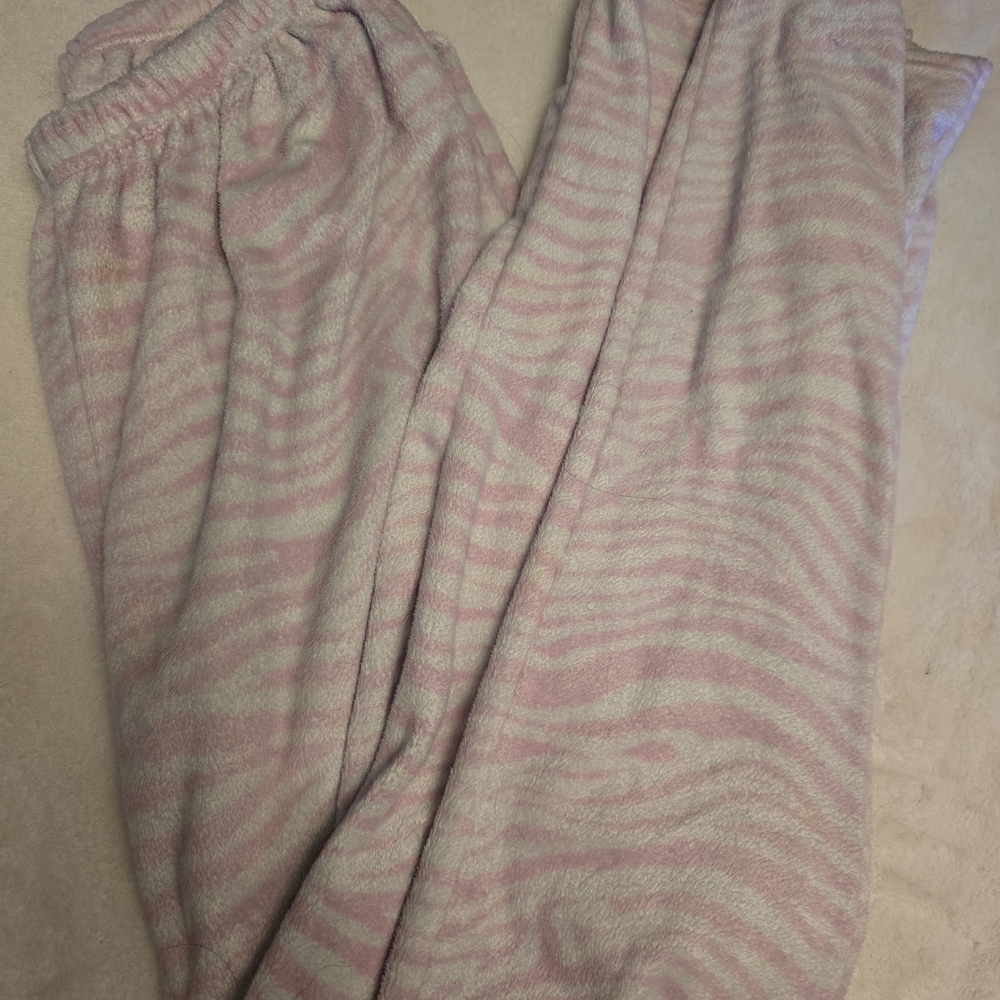 Cozy Pink + Cream Striped Lounge Pants